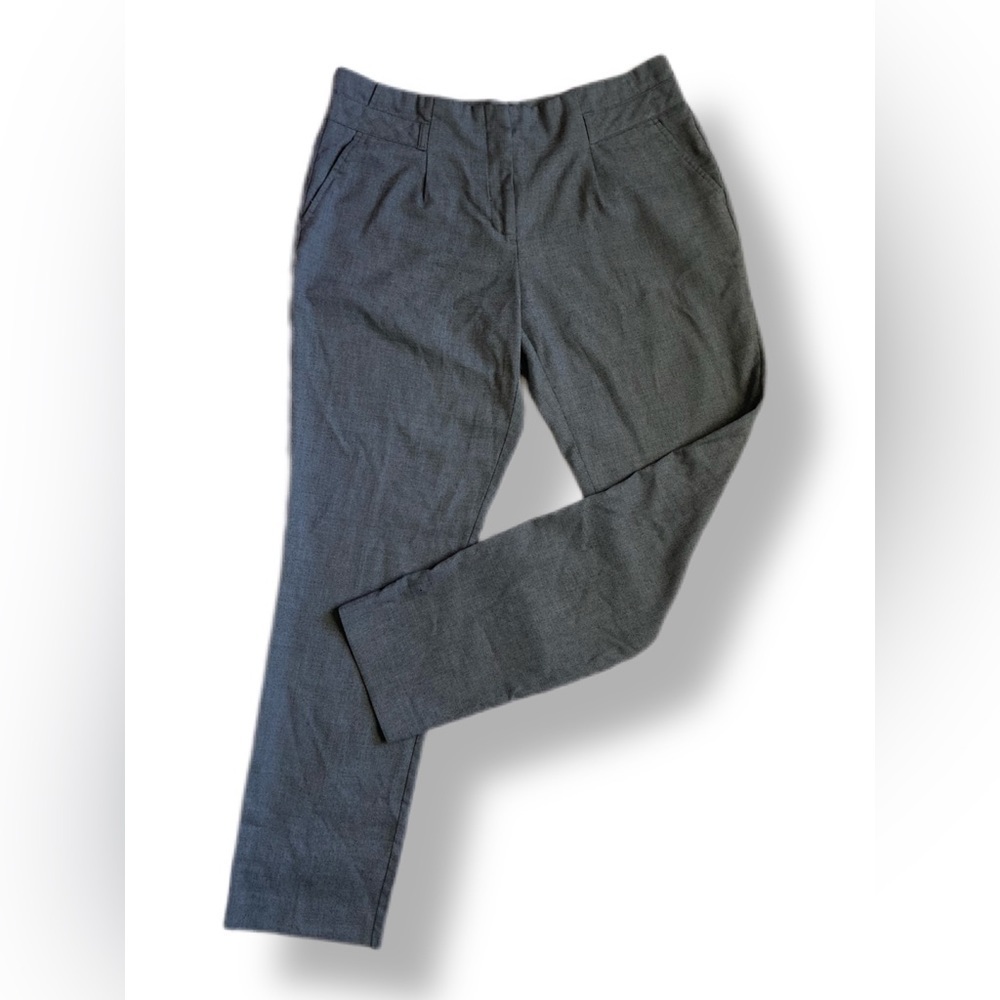 Worthington Gradiant Gray Straight Trousers Work Wear with Pockets : BB44